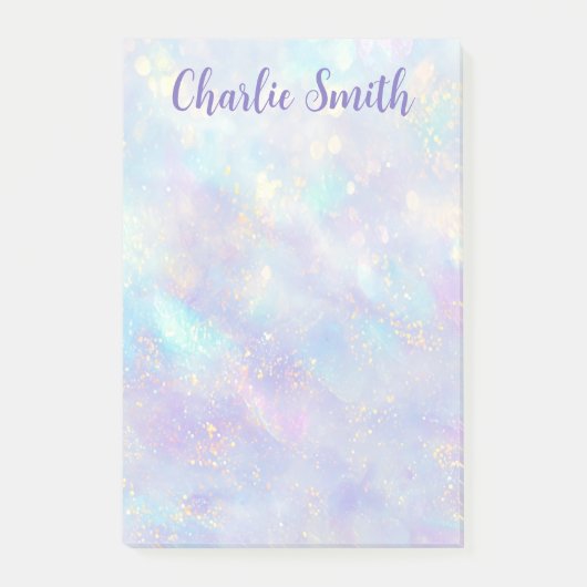 Cute soft pastel background script name post-it® notes (Voorkant)
