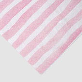 Cute Soft Pink and White Waterverf Striped Tissuepapier (Detail)