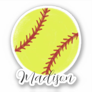 Cute Softball-naam Sticker