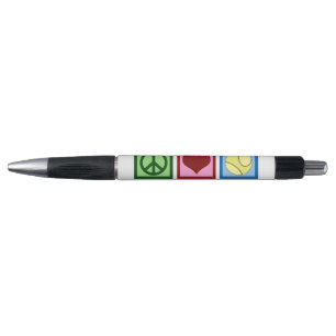 Cute Softball (Peace Love) Pen