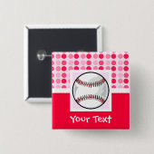 Cute Softball Vierkante Button 5,1 Cm (Voorkant /achterkant)