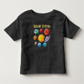 Cute Solar System Cartoon Planets Kinder Shirts (Voorkant)