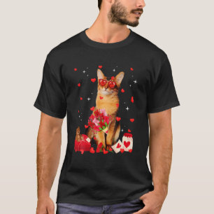 Cute Somali Cat Valentijn Fun Cat Dad Cat Ma T-shirt