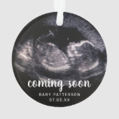 Cute Sonogram Foto Zwangerschap Kerstmis Ornament (achterkant)
