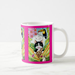 Cute souris Cat toucan coeur jungle mug