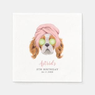 Cute Spa Dog Girls Birthday Party Servet