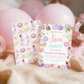 Cute Spa Pamper Party Girl Birthday Kaart