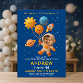 Cute Space Astronaut Birthday Card Kaart