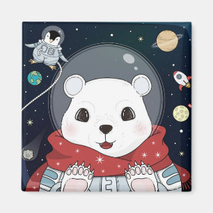 Cute Space Beer Magneet