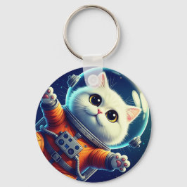 Cute Space Cat Sleutelhanger