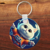 Cute Space Cat Sleutelhanger (Achterkant)