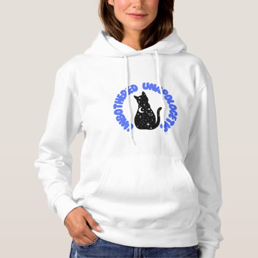 Cute Space Cat Sweatshirt - Funny Cosmic Attitude (Voorkant)
