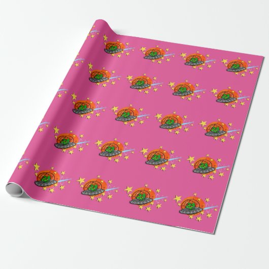 CUTE SPACE CAT-WRAPPERPAPIER CADEAUPAPIER (Uitgerold)