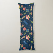 Cute Space Cats Lichaamskussen (Achterkant (Verticaal))