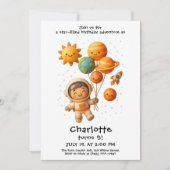Cute Space Explorer Birthday Card Kaart (Voorkant)