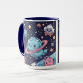 Cute Space Mug – Adorable Galaxy Design (Devant gauche)