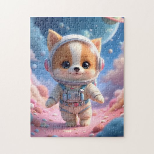 Cute Space Puppy Astronaut Jigsaw Puzzle (Vertical)