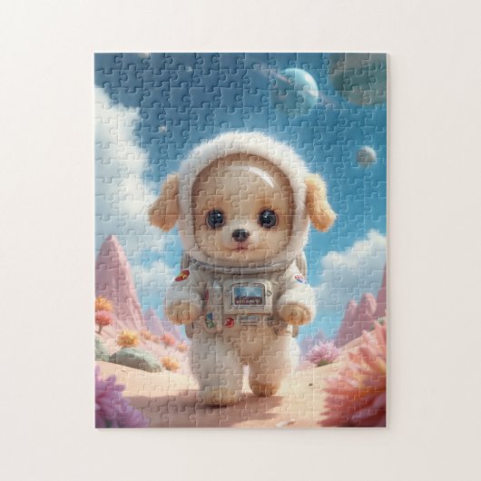 Cute Space Puppy Puzzle (Vertical)