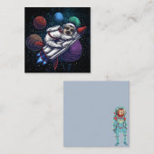 Cute Space Sleuf Notitiekaartje (Voorkant / Achterkant)