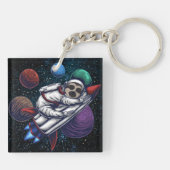 Cute Space Sloth Sleutelhanger (Achterkant)