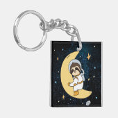 Cute Space Sloth Sleutelhanger (Voorkant Links)
