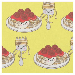 Cute Spaghetti Kinder Kawaii Cartoon Noodles Pasta Stof