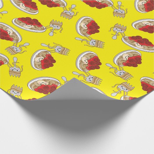 Cute Spaghetti kinderen Birthday Party Kawaii Cadeaupapier (Hoek)