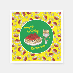 Cute Spaghetti kinderen Birthday Party Kawaii Servet