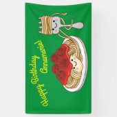 Cute Spaghetti kinderen Birthday Party Kawaii Spandoek (Verticaal)