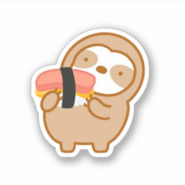 Cute Spam Musubi Sloth Sticker
