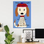 Cute Spaniel Dog Walking Grooming Business Poster (Thuiskantoor)