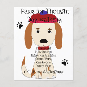 Cute Spaniel Dog wandelend Dog Groomer Flyer