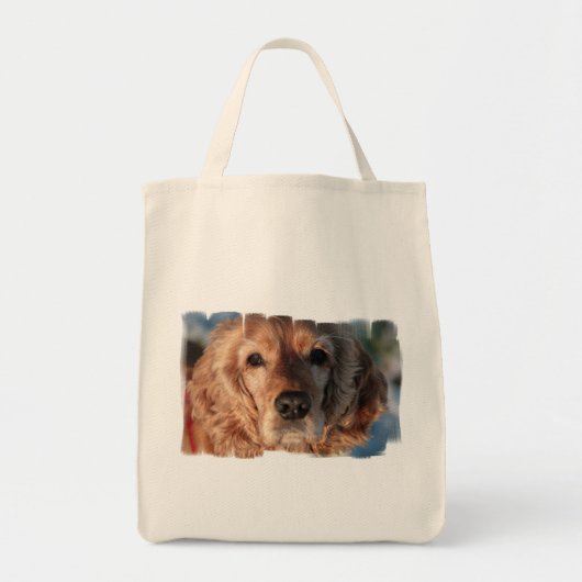 Cute Spaniel Grocery Tas (Voorkant)