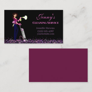 Cute Sparkle Maid Cleaning Service Visitekaartje