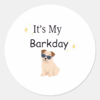 Cute Sparkly Het Is Mijn Verjaardag Hond Sticker