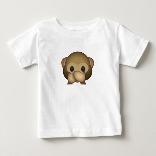 Cute Speak No Evil Monkey Emoji (Voorkant)