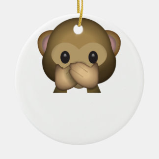 Cute Speak No Evil Monkey Emoji Keramisch Ornament