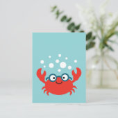 Cute Specky Crab Illustratie Briefkaart (Staand voorkant)