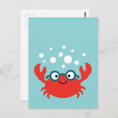 Cute Specky Crab Illustratie Briefkaart (Voorkant / Achterkant)