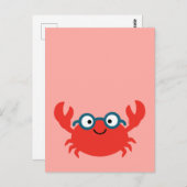 Cute Specky Crab Illustratie Briefkaart (Voorkant / Achterkant)
