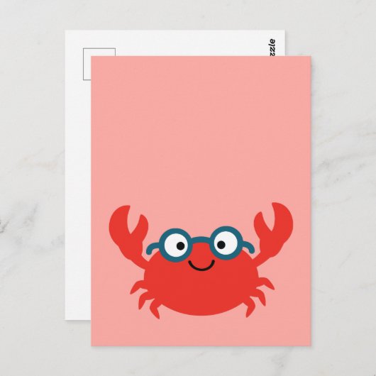 Cute Specky Crab Illustratie Briefkaart (Voorkant / Achterkant)
