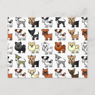 Cute Speelgoed Hondenras Pattern Briefkaart