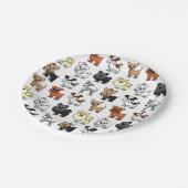 Cute Speelgoed Hondenras Pattern Papieren Bordje (Gekanteld)