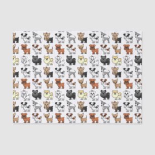 Cute Speelgoed Hondenras Pattern Tissuepapier