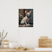 Cute Sphynx Art Chat Imprimer Poster (Cuisine)