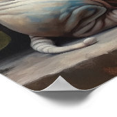Cute Sphynx Art Chat Imprimer Poster (Coin)