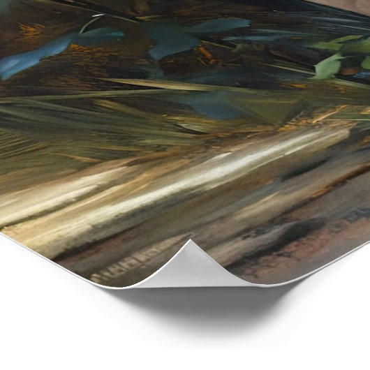 Cute Sphynx Art Chat Imprimer Poster (Coin)