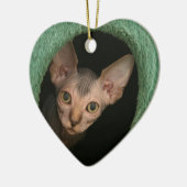 Cute sphynx kitten keramisch ornament (Links)