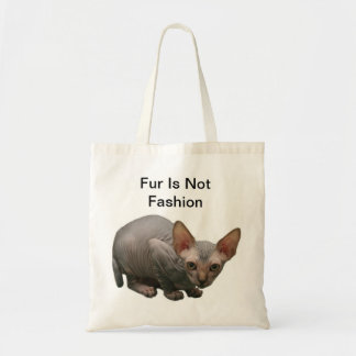Cute sphynx kitten tote bag