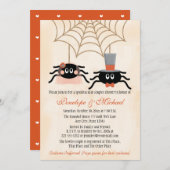 Cute Spider Halloween Couples Shower Kaart (Voorkant / Achterkant)
